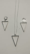 Earring Pendant Bezel Set silver