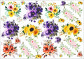 Watercolor Flowers Resin color sticker