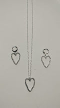 Earring Pendant Bezel Set silver