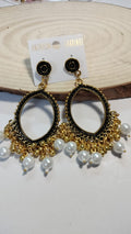 Golden Jhumka With Beads