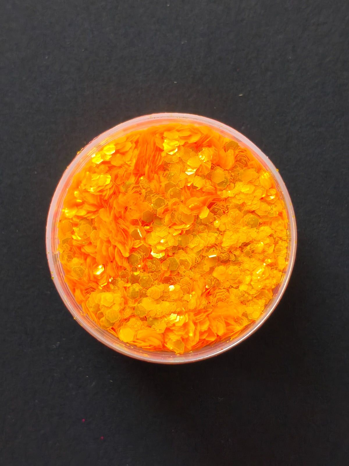 Neon light orange Combi Chunks Glitter