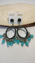 Silver Jhumka With Beads