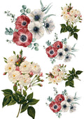 Peony Flowers Resin color sticker