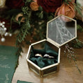 Metal hexagon ring box