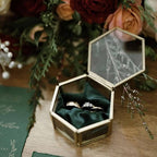 Metal hexagon ring box