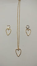 Earring Pendant Bezel Set Golden