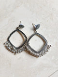 Resin jhumka base silver