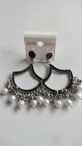 Silver Jhumka With Beads