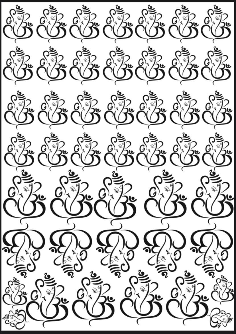 Ganesha Resin color sticker