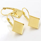 Golden Small Earring Base For Resin