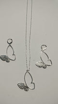 Earring Pendant Bezel Set silver