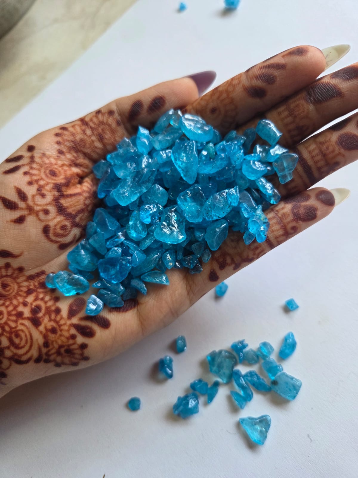 Light Blue pearl stone 500 gram