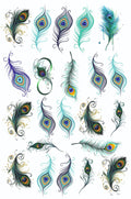 Peacock Feather Resin color sticker