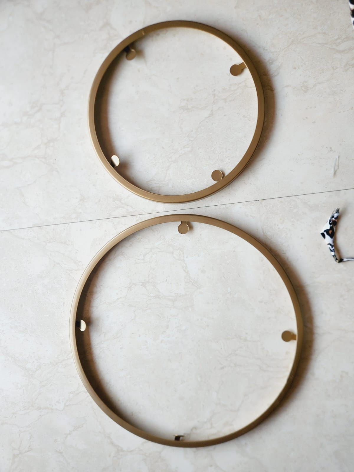 Metal clock or table top ring