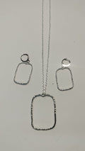 Earring Pendant Bezel Set silver
