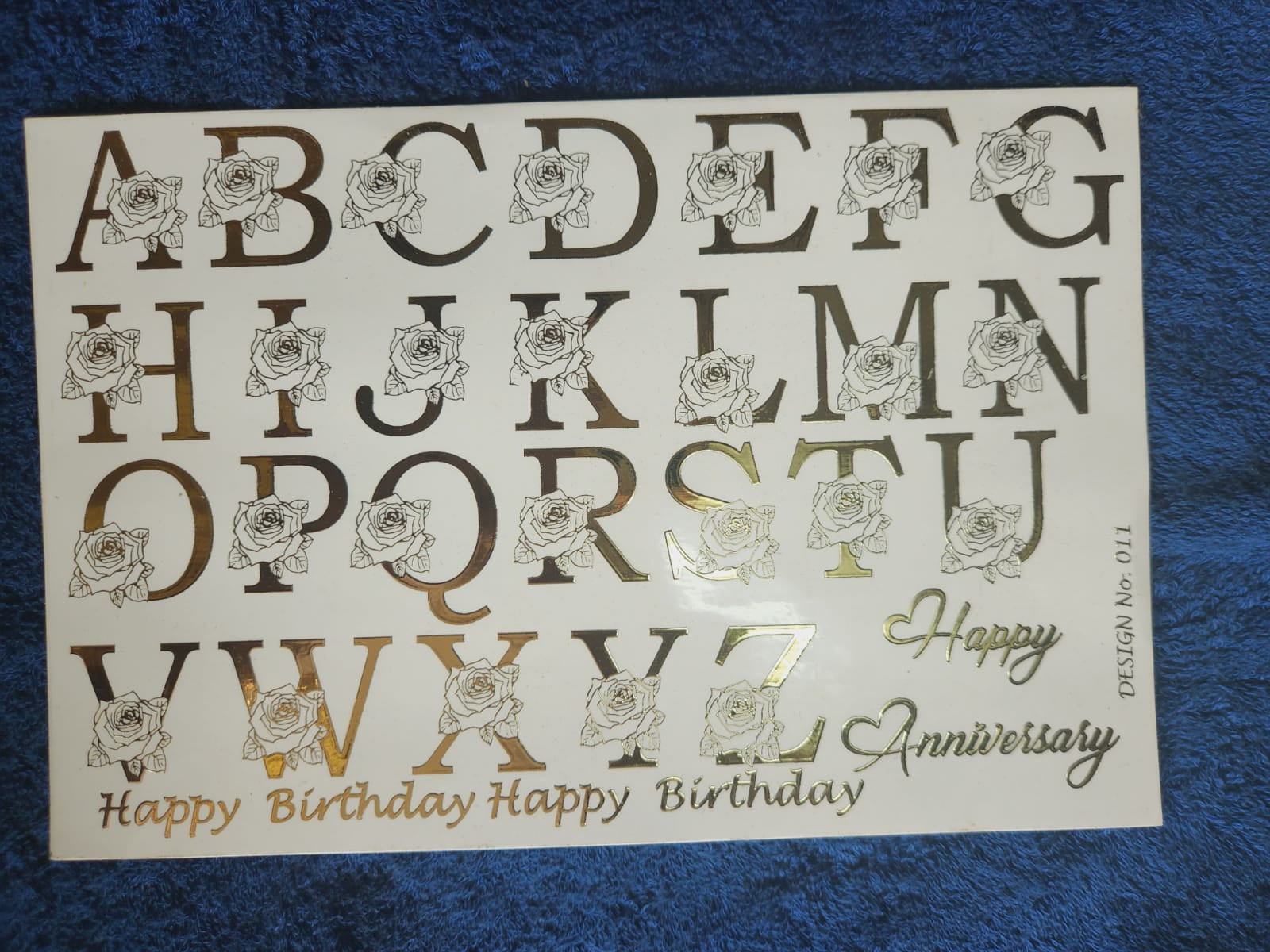 Big alphabet Letter Stickers embossed sticker