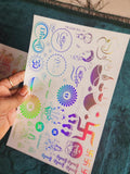 Diwali Decoration Holographic Stickers