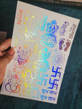 Diwali & Lakshmi Holographic Stickers