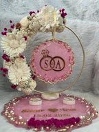 Personalized Floral Engagement Resin Frame