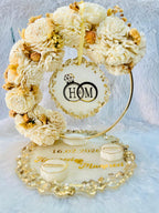 Personalized Floral Engagement Resin Frame