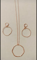 Earring pendant bezel set rose gold