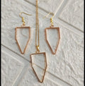 Earring pendant bezel set golden