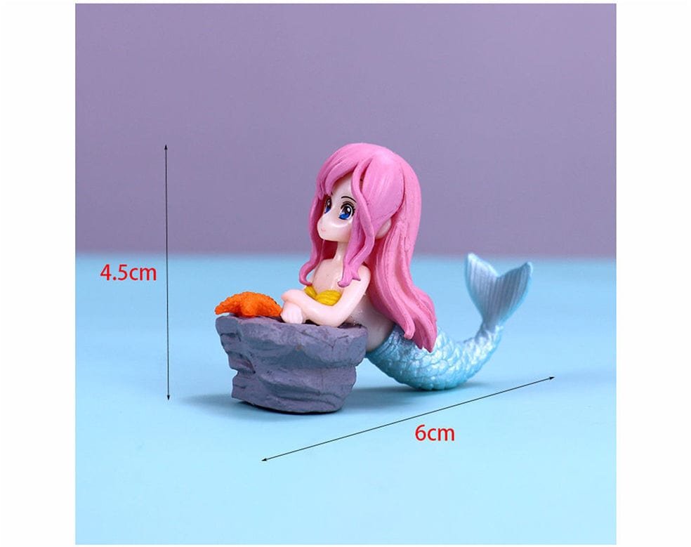 Mermaid lying on stone  miniature