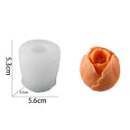 Close Rose Flower Candle Mould -[038]