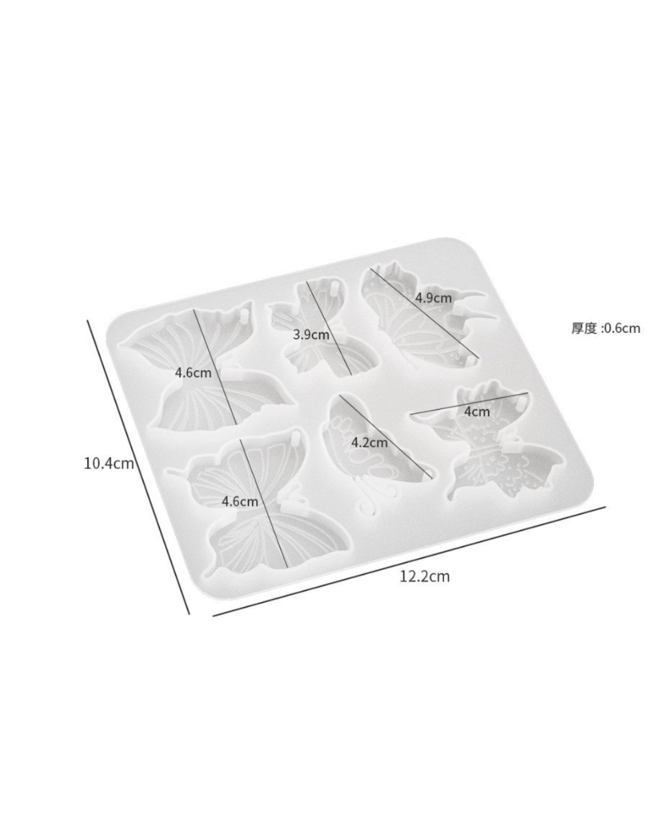 Butterfly 3  keychain and jewelry mould
