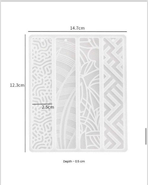 4 in 1 textured   book mark  mould