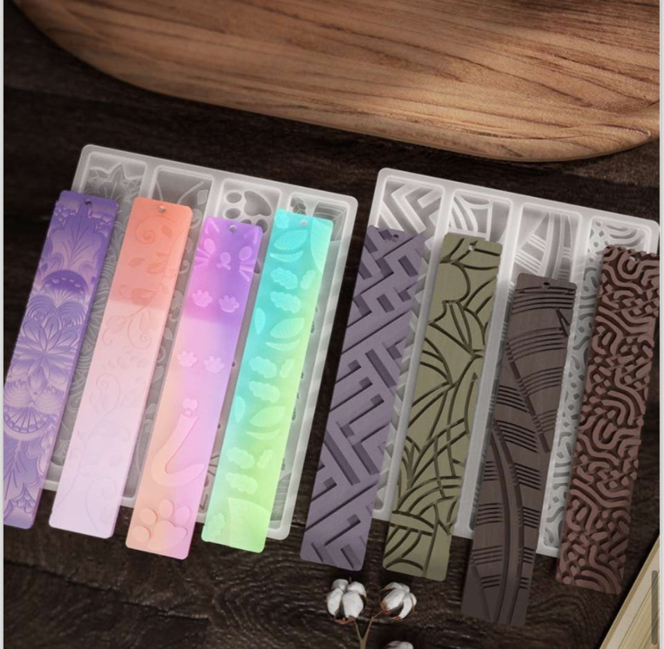 4 in 1 textured   book mark  mould