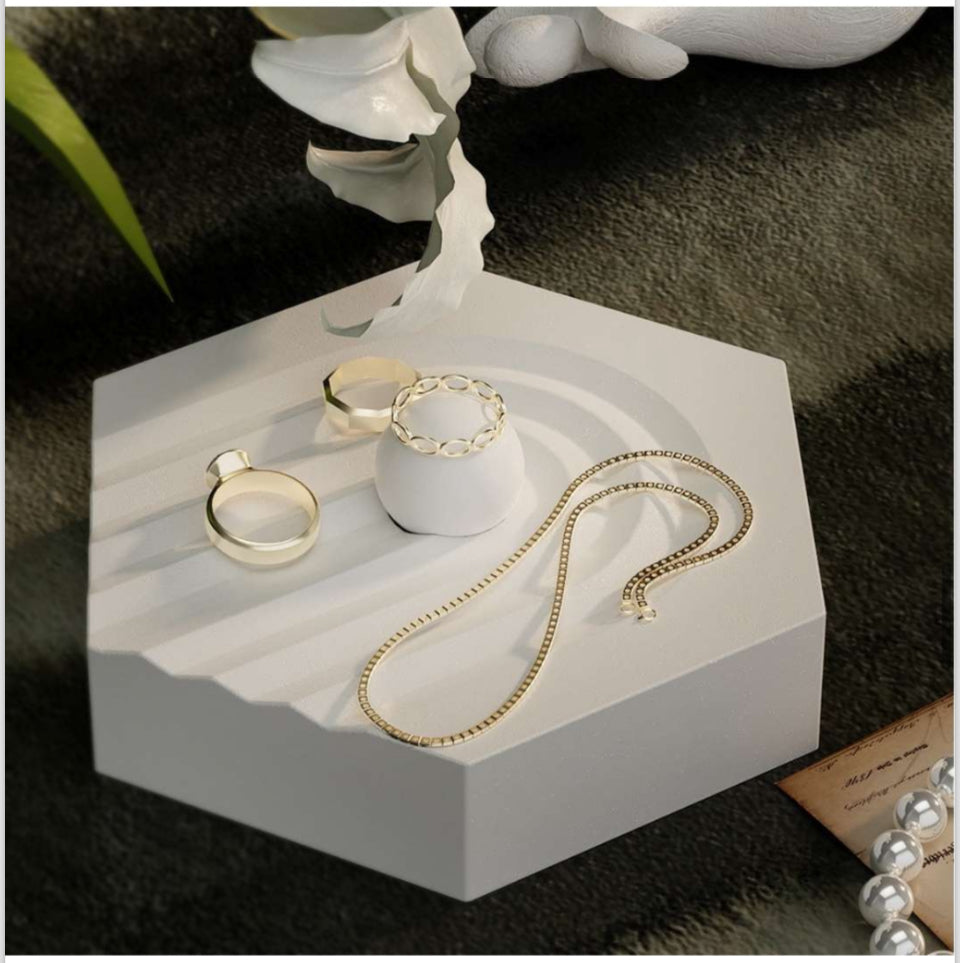 Hexagon u pattern jewelry display mould mould