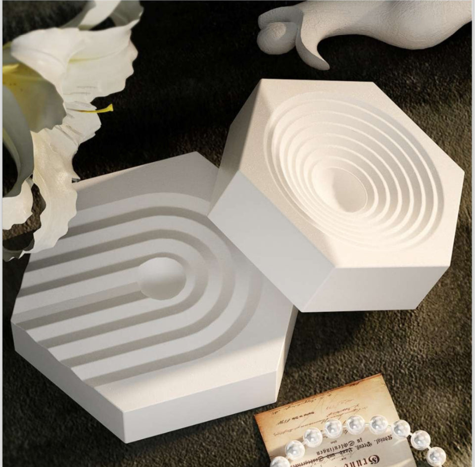 Hexagon round pattern jewelry display mould mould