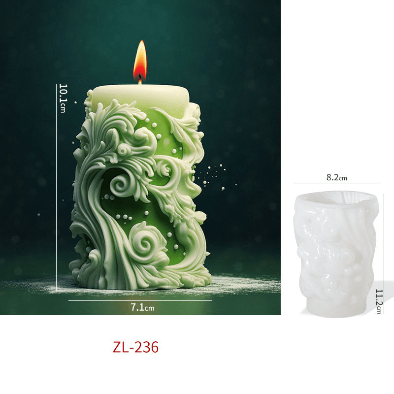 Irregular wave pillar candle Mould [087]