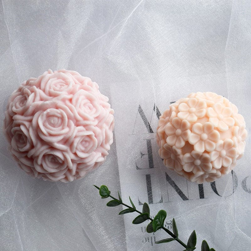 3D Rose Ball Candle Mould [149]