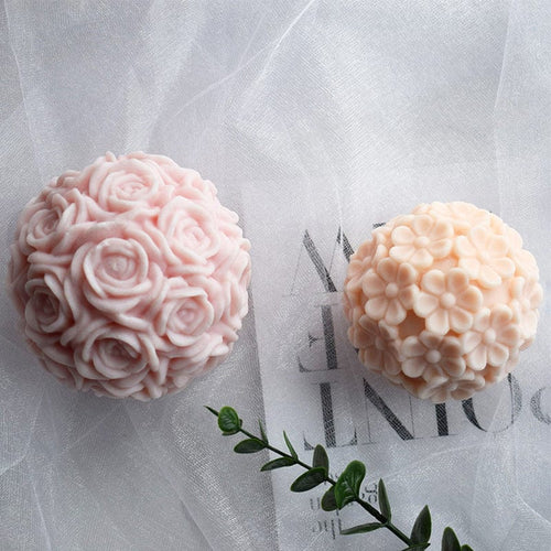 3D Rose Ball Candle Mould [149]