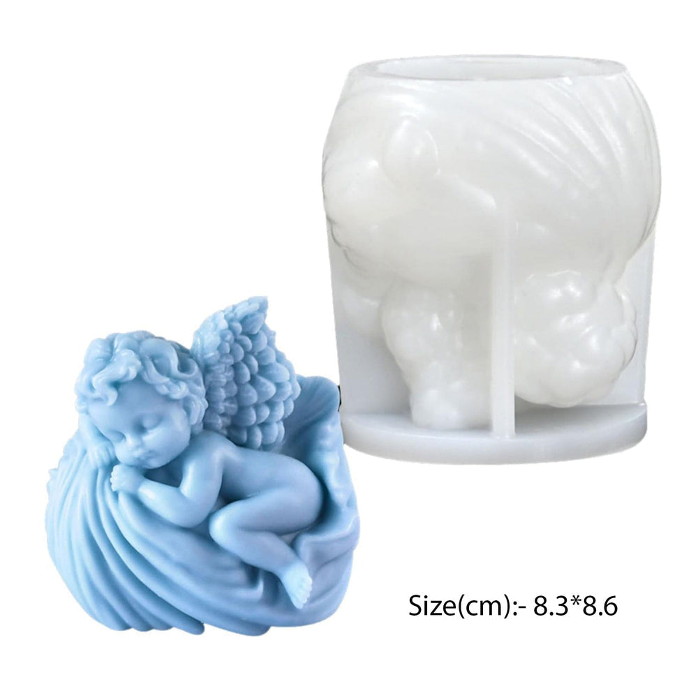 Little  Baby Cupid Slipping Statue Candle Mould [250]
