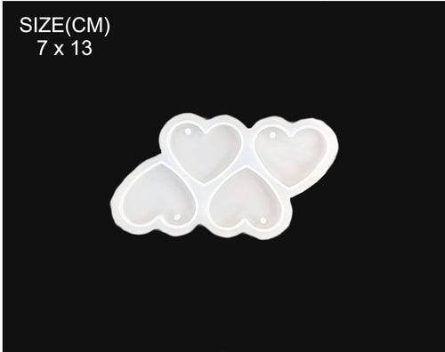 4 in 1 heart keychain mould