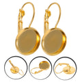 Golden Small Earring Base For Resin