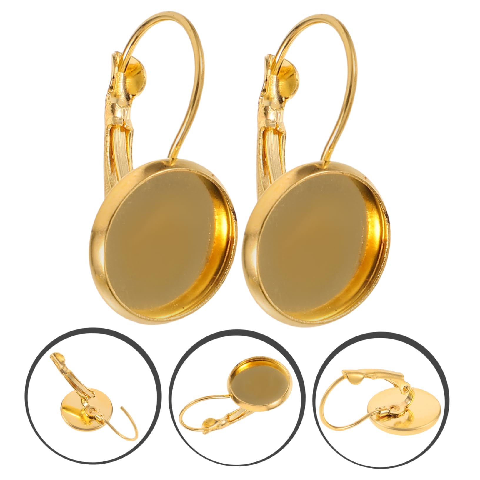 Golden Small Earring Base For Resin