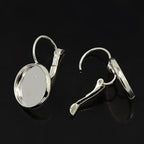 Silver Small Earring Base For Resin