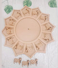 Clock with Pichwai Cow