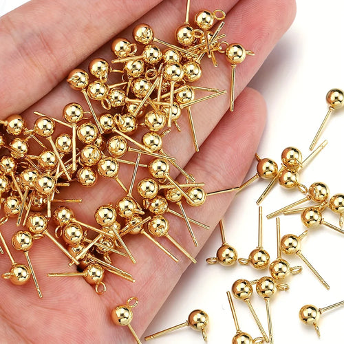 20 pieces ear post studs with hanging hole
