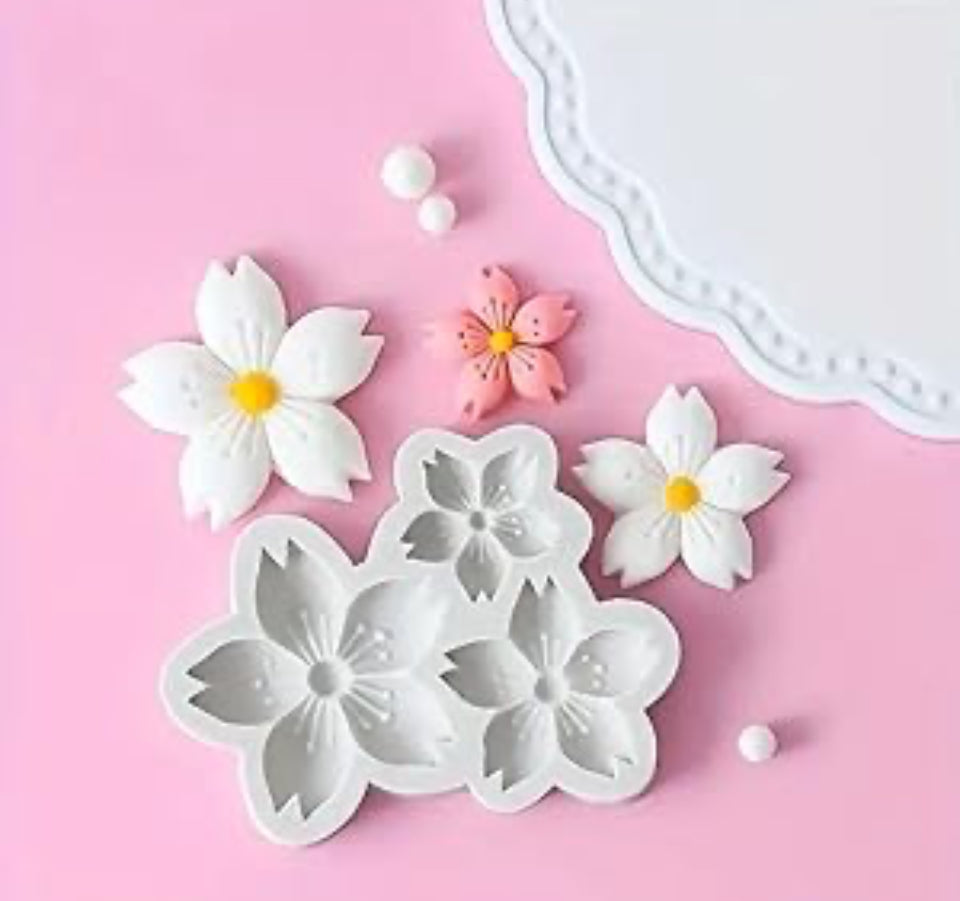 3 in 1 3D flower mould