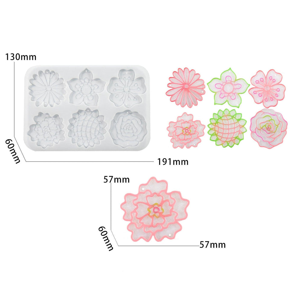 3D flower keychain mould