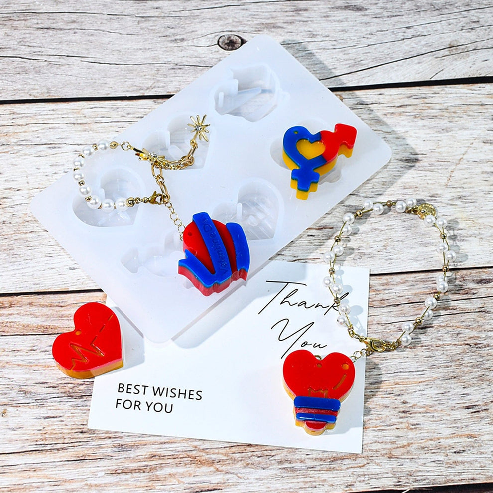 Love Heart Keychain Or Pendant Mould