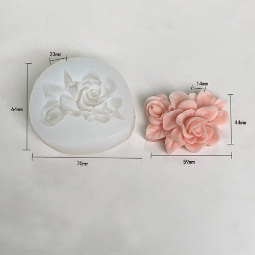 3D Rose Flower Candle Mould (184)