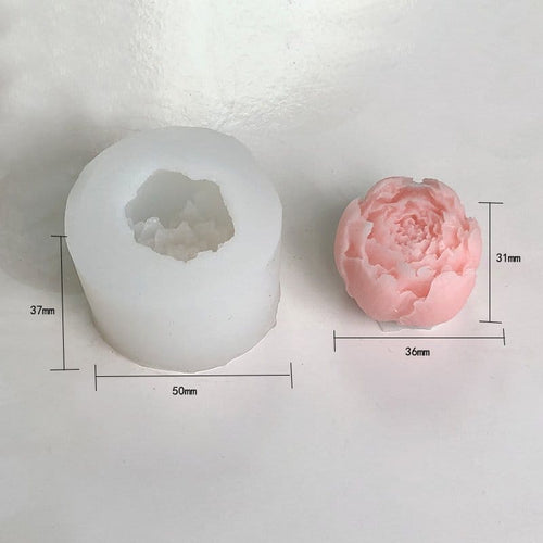 3D Rose Flower Candle Mould (181)