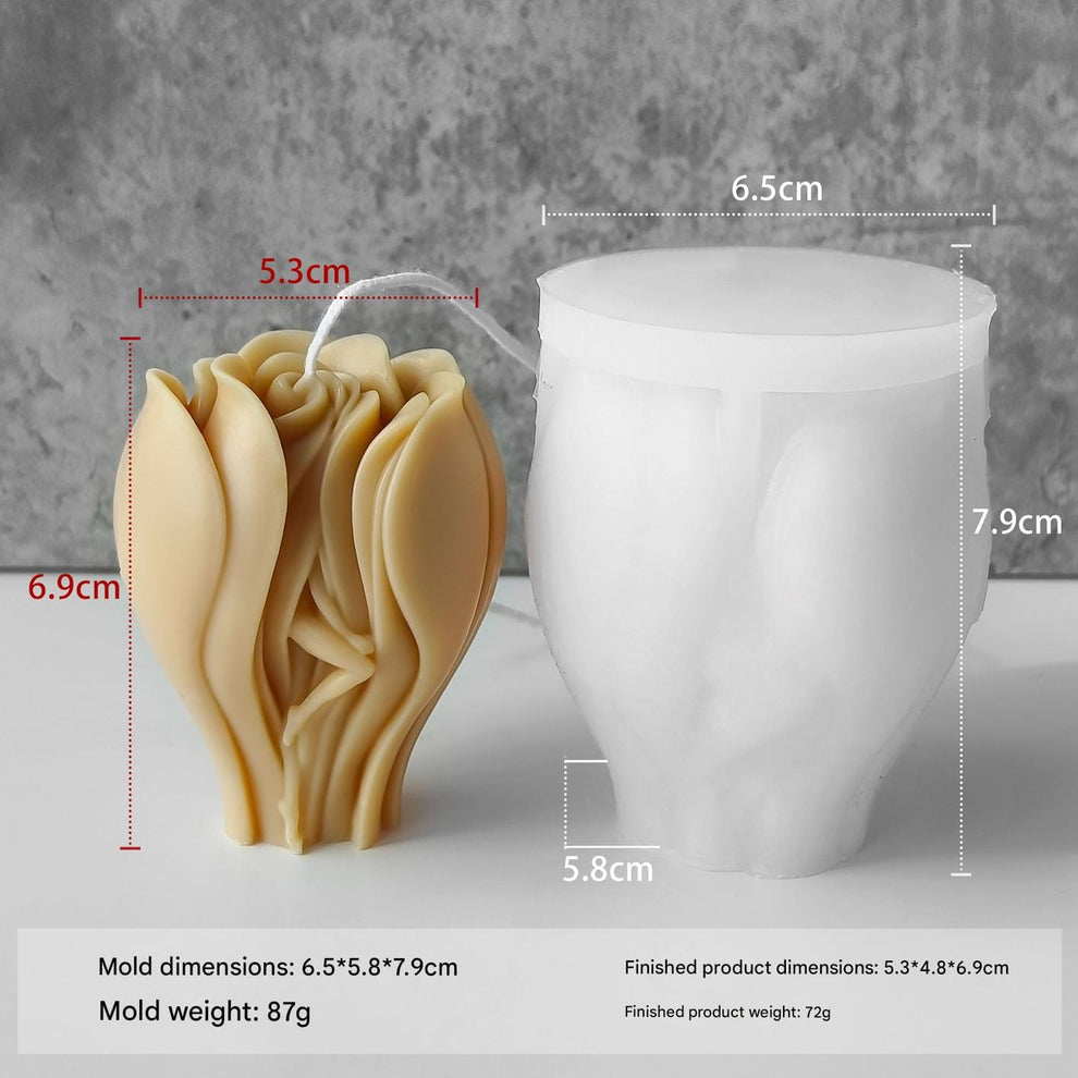 3D Fairy In Rose petals Candle Mould (148)