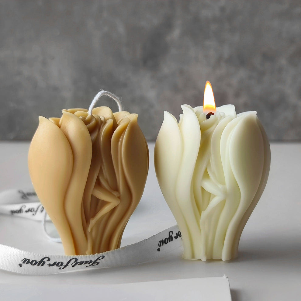 3D Fairy In Rose petals Candle Mould (148)